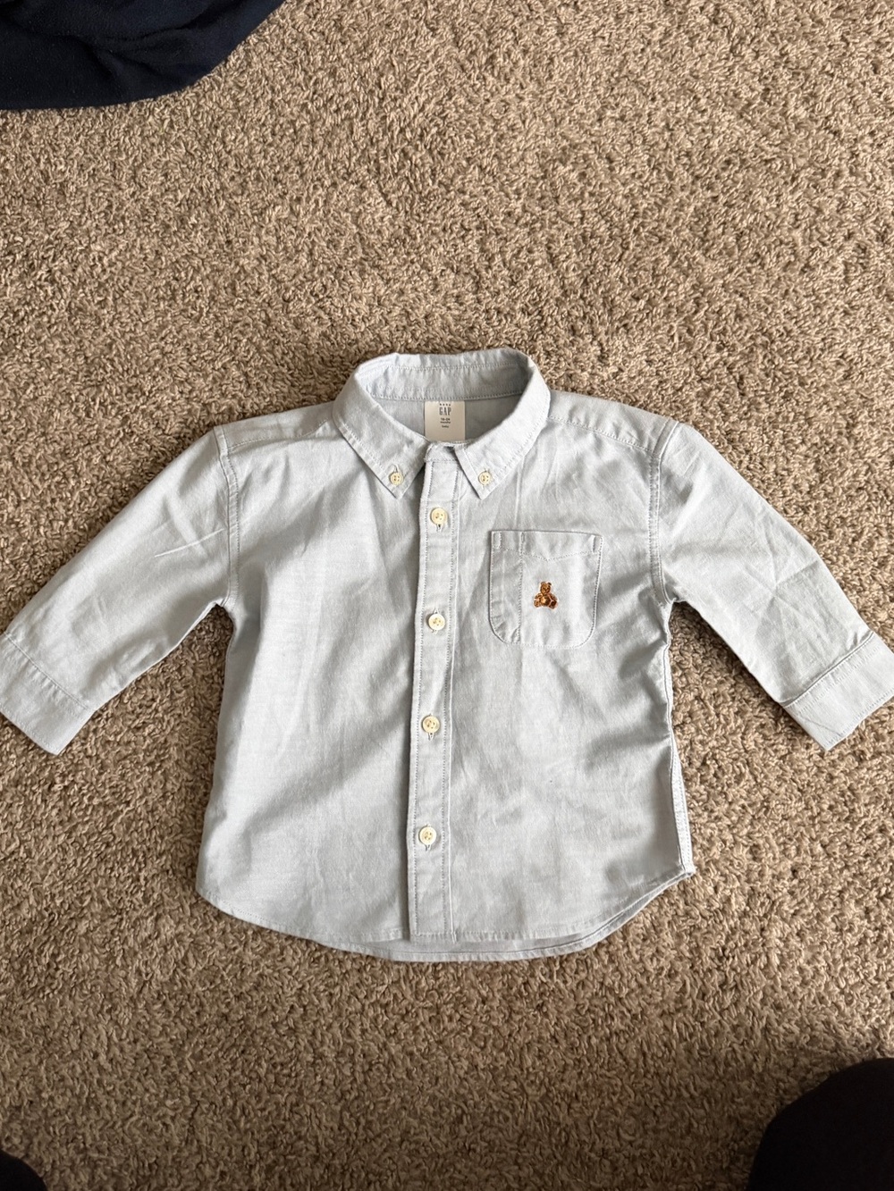 Gap Baby Boy Light Blue Oxford Button Down 18-24M